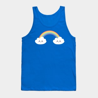 Cute Rainbow and Clouds Tank Top